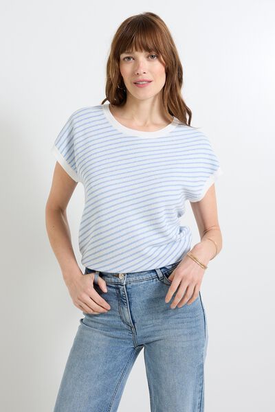 Pull manches courtes femme