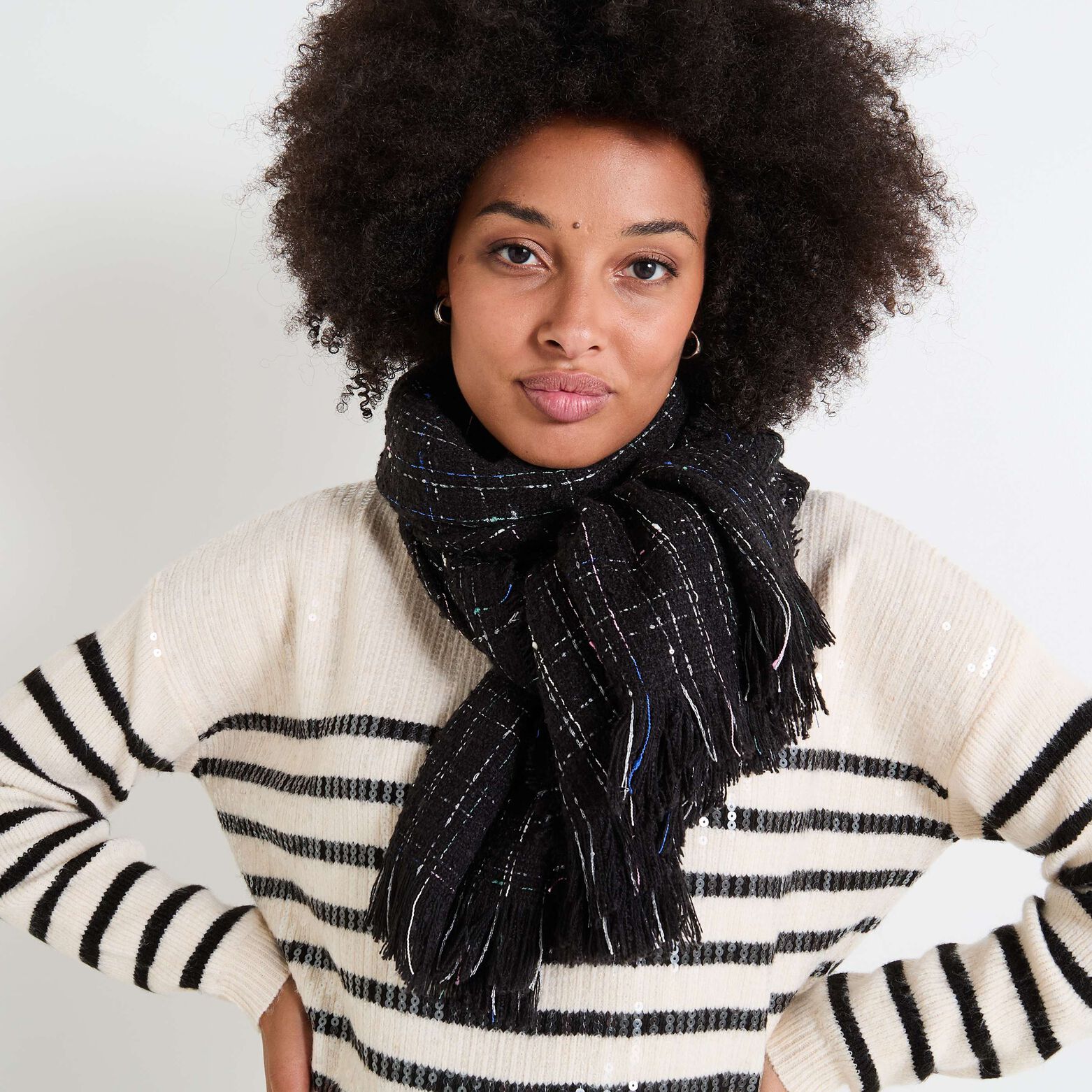Echarpe rayée femme