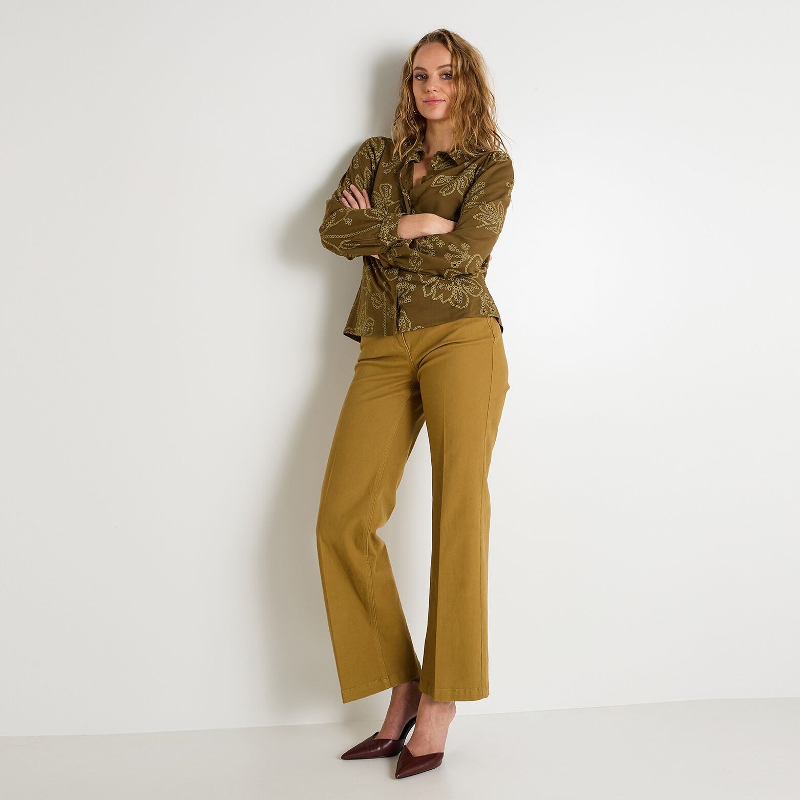 Chemise à détails ajourés femme