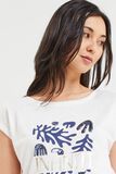 T-shirt imprimé et sequins femme