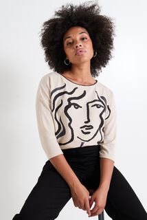 T-shirt col U femme