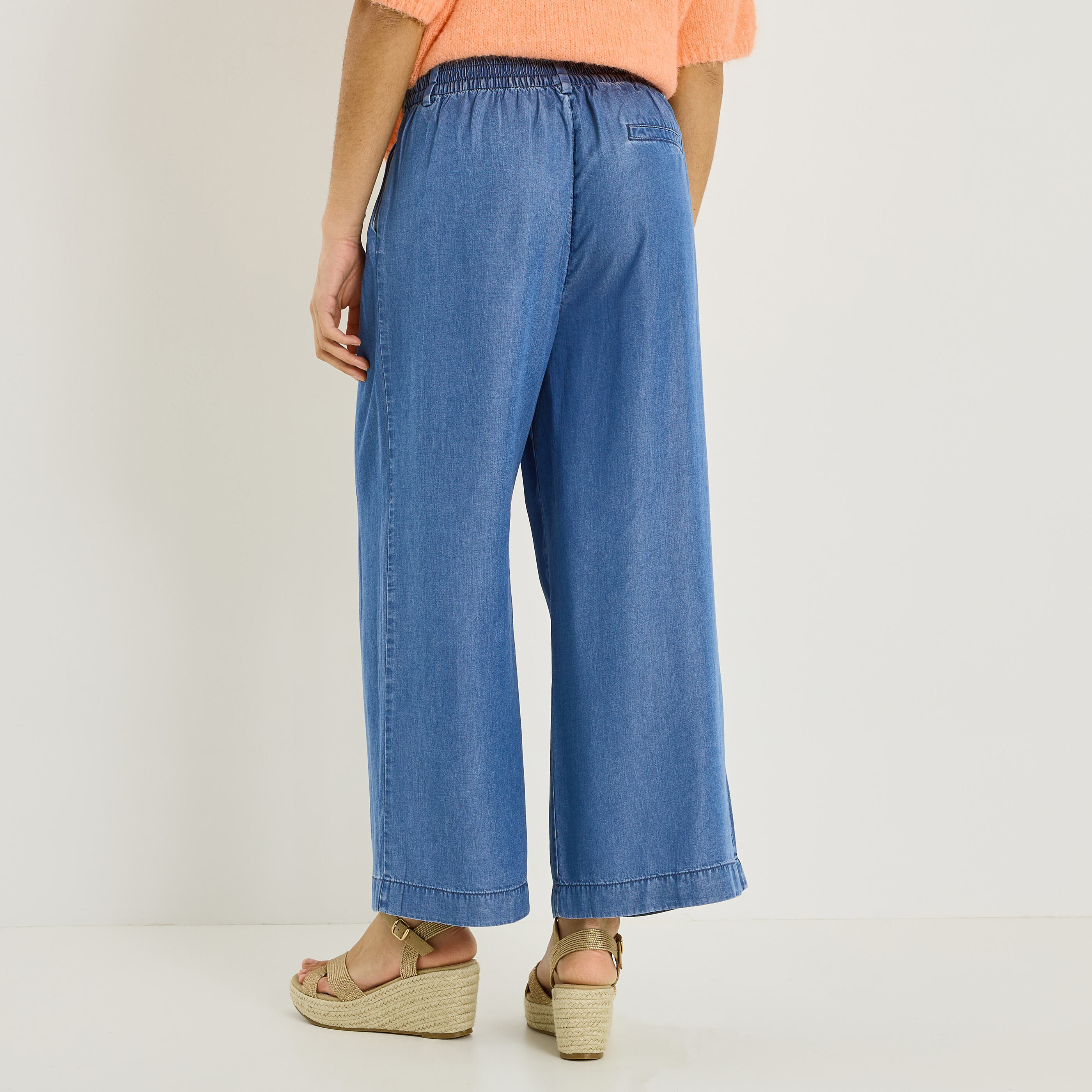 Pantalon large en lyocell femme