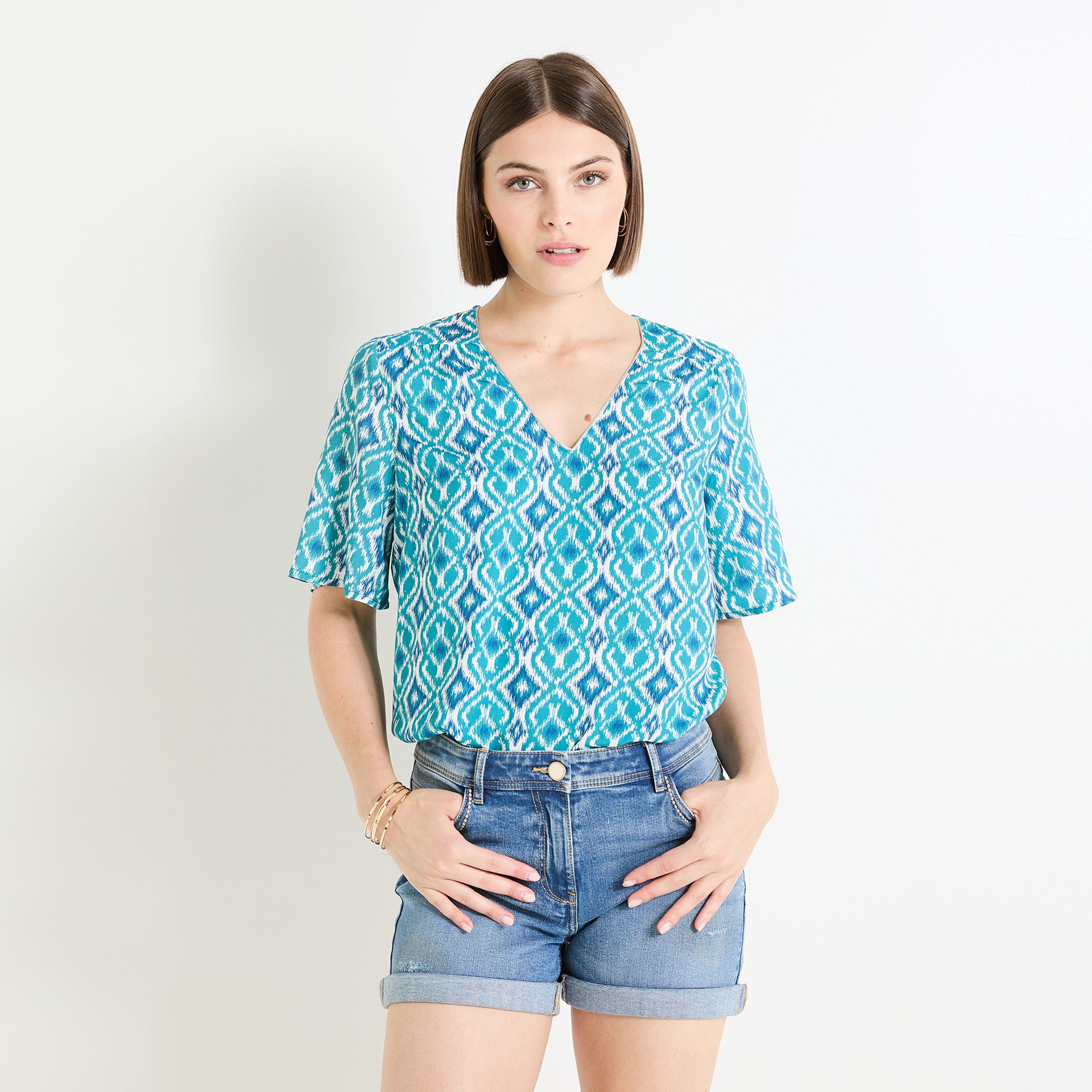 Blouse imprim&eacute;e femme