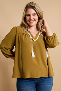 Blouse col V femme
