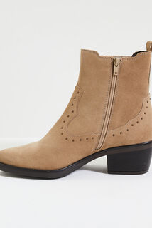 Bottines cuir style santiags