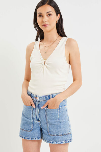 Débardeur maille fine femme