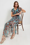 Robe longue imprimée femme