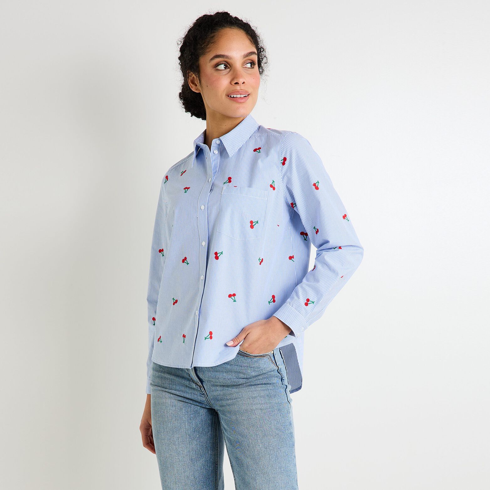 Chemise rayée femme