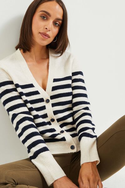 Gilet rayé femme