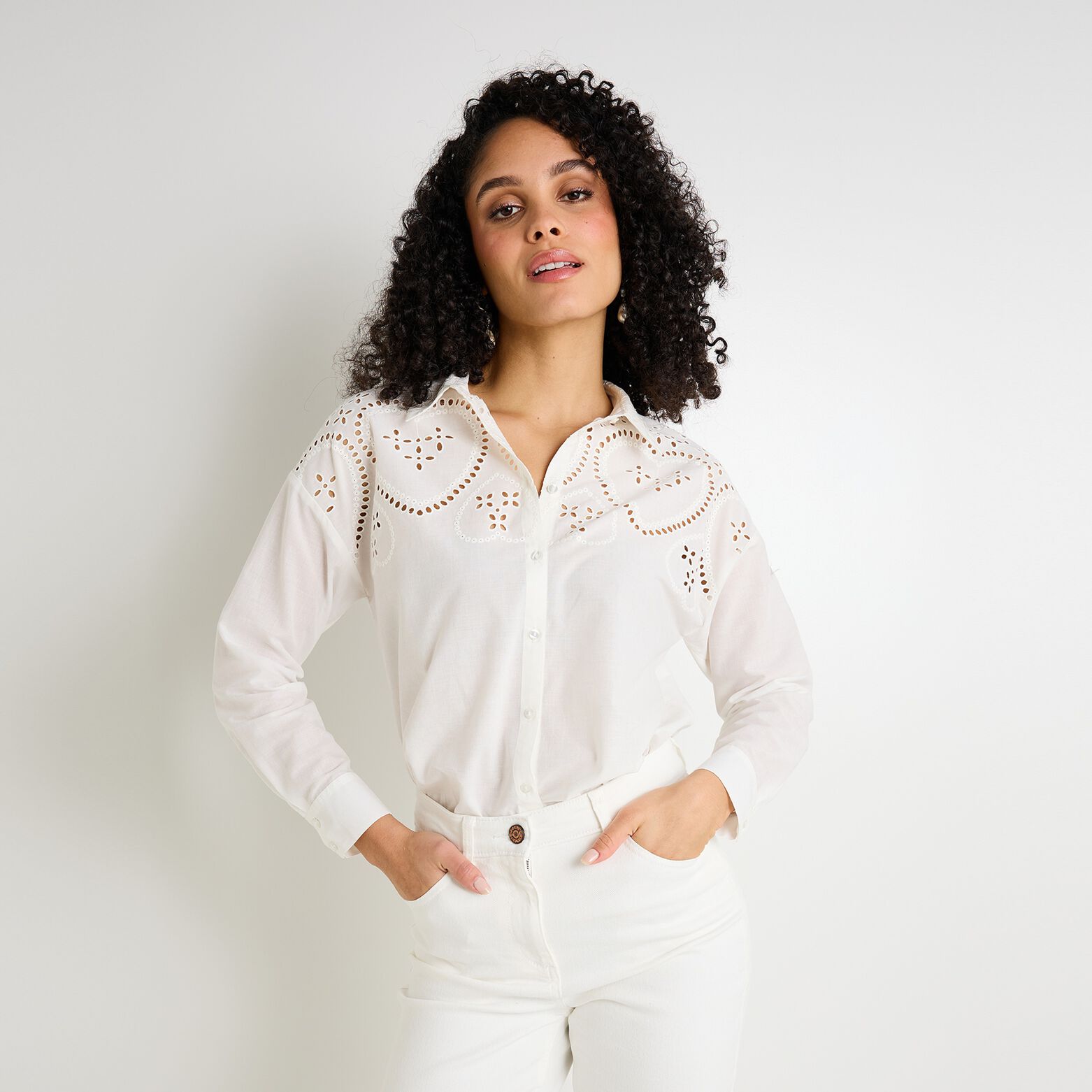 Chemise ajourée femme