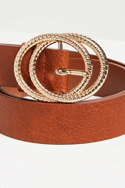 Ceinture double boucle femme