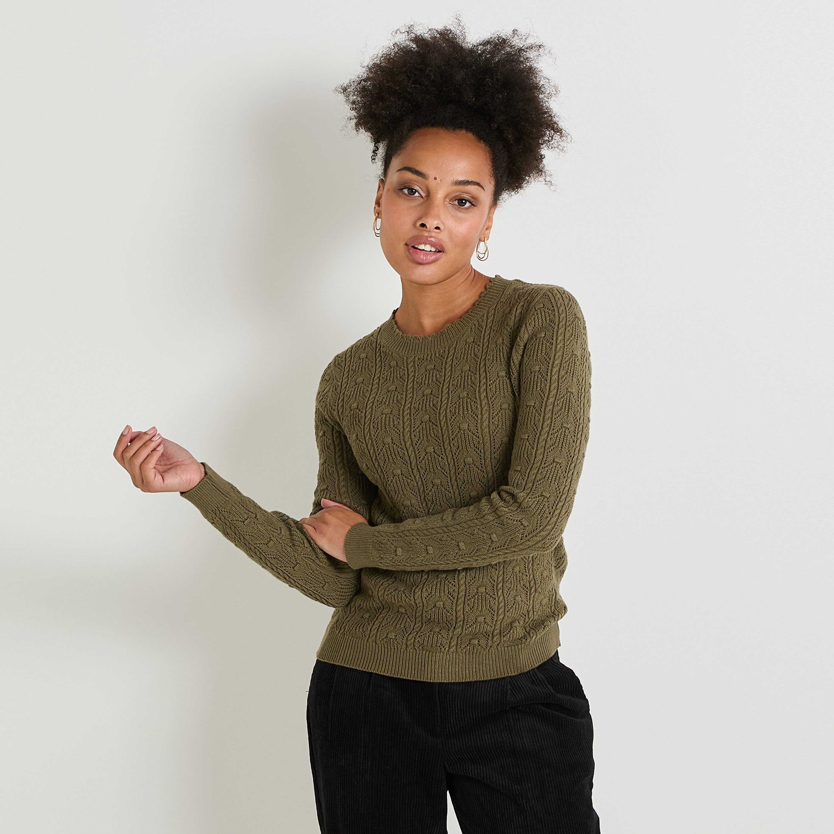 Pull col rond femme hotsell