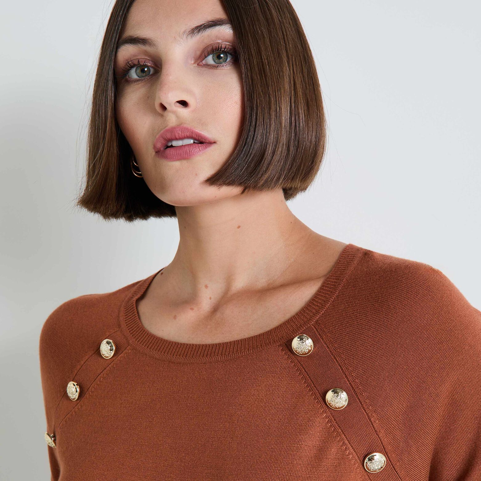 Pull col rond femme