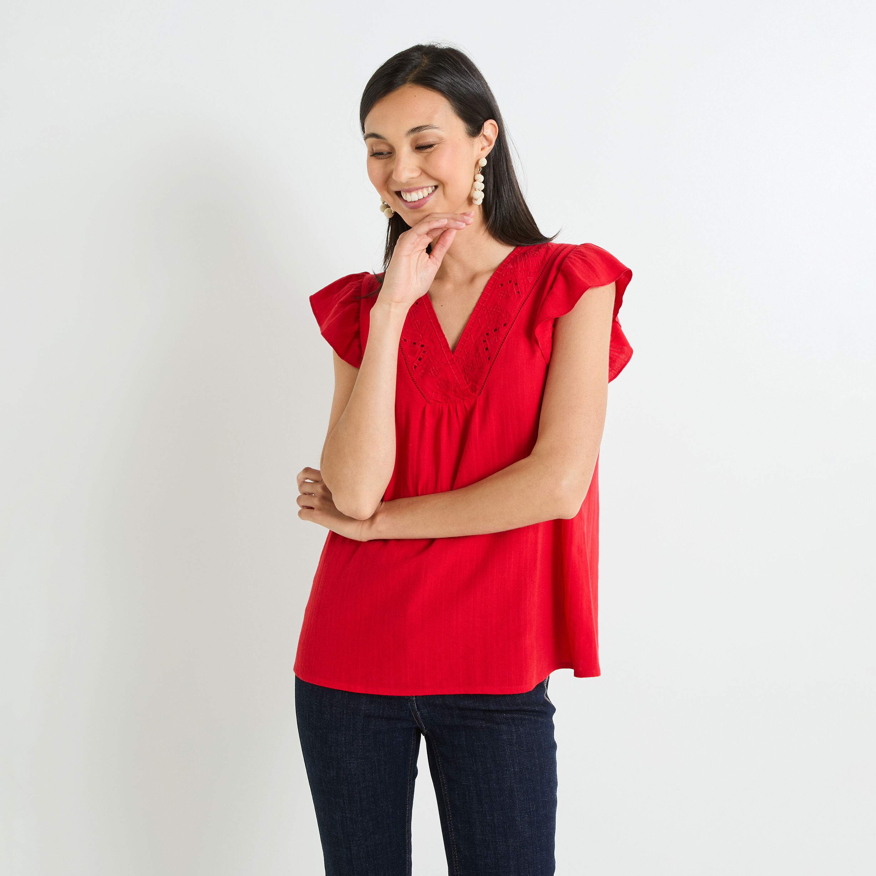 Blouse broderie femme