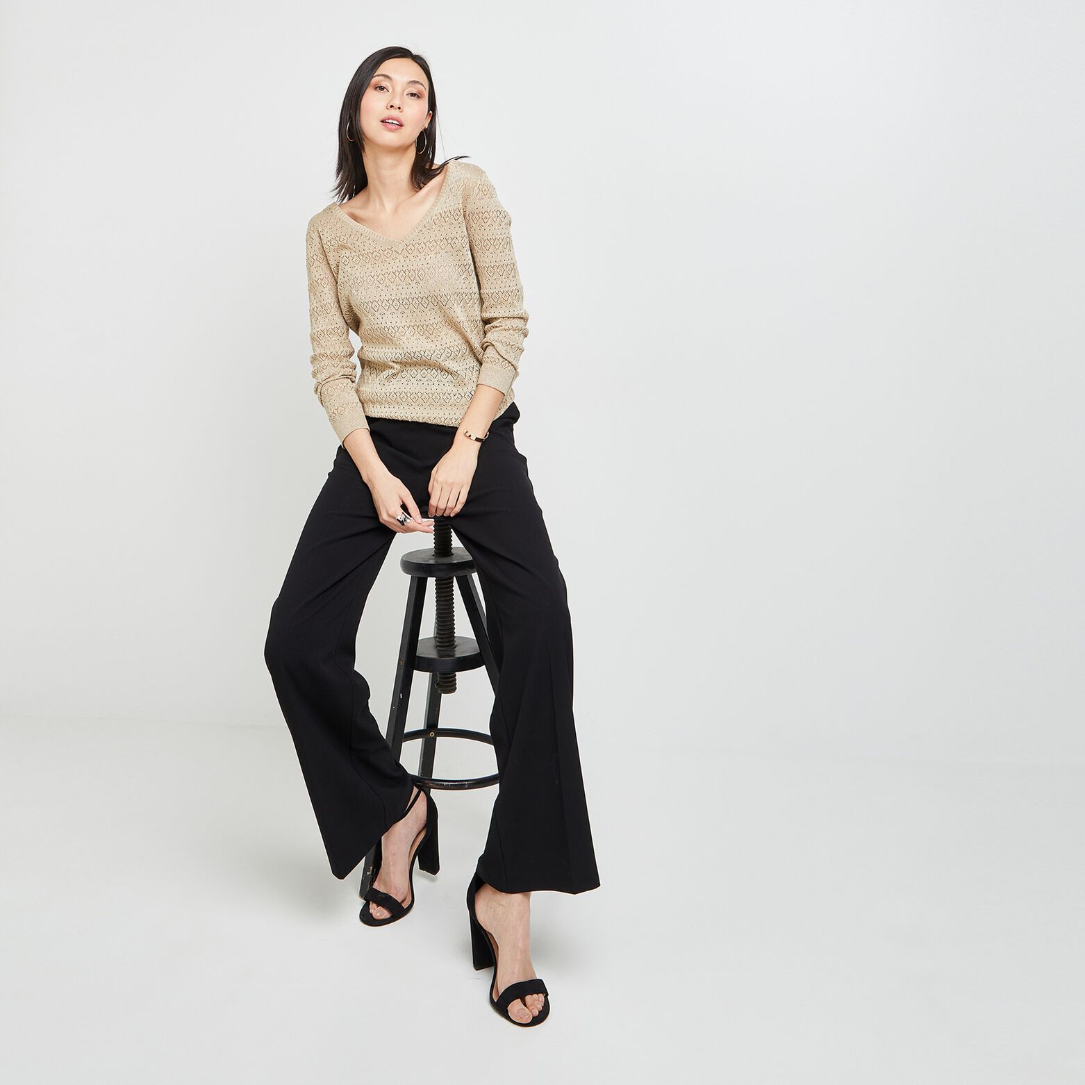 Pull ajouré femme