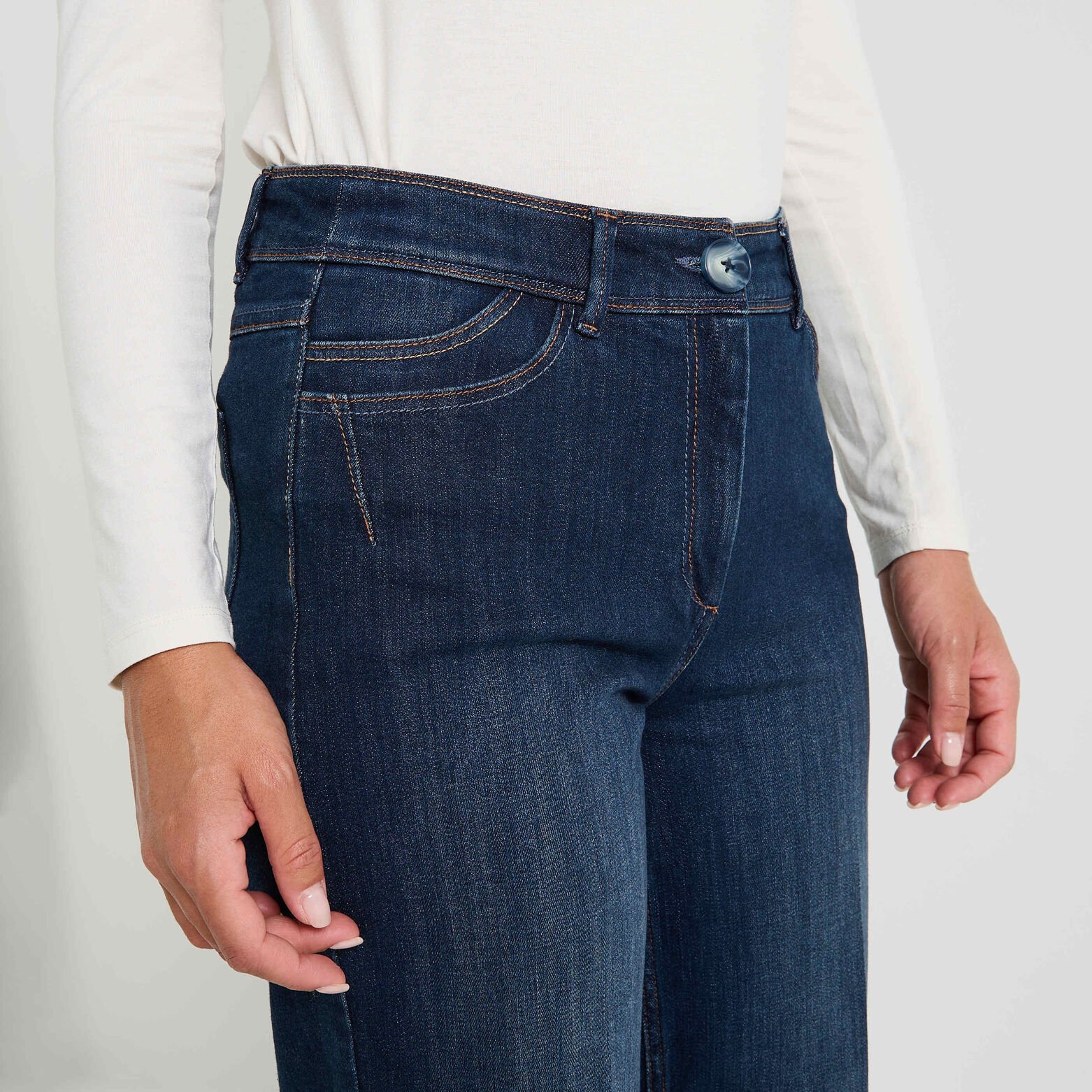 Jean flare raccourci KANSAS RF02 femme