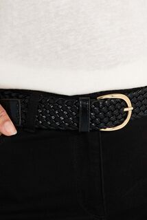 Ceinture large tressée femme