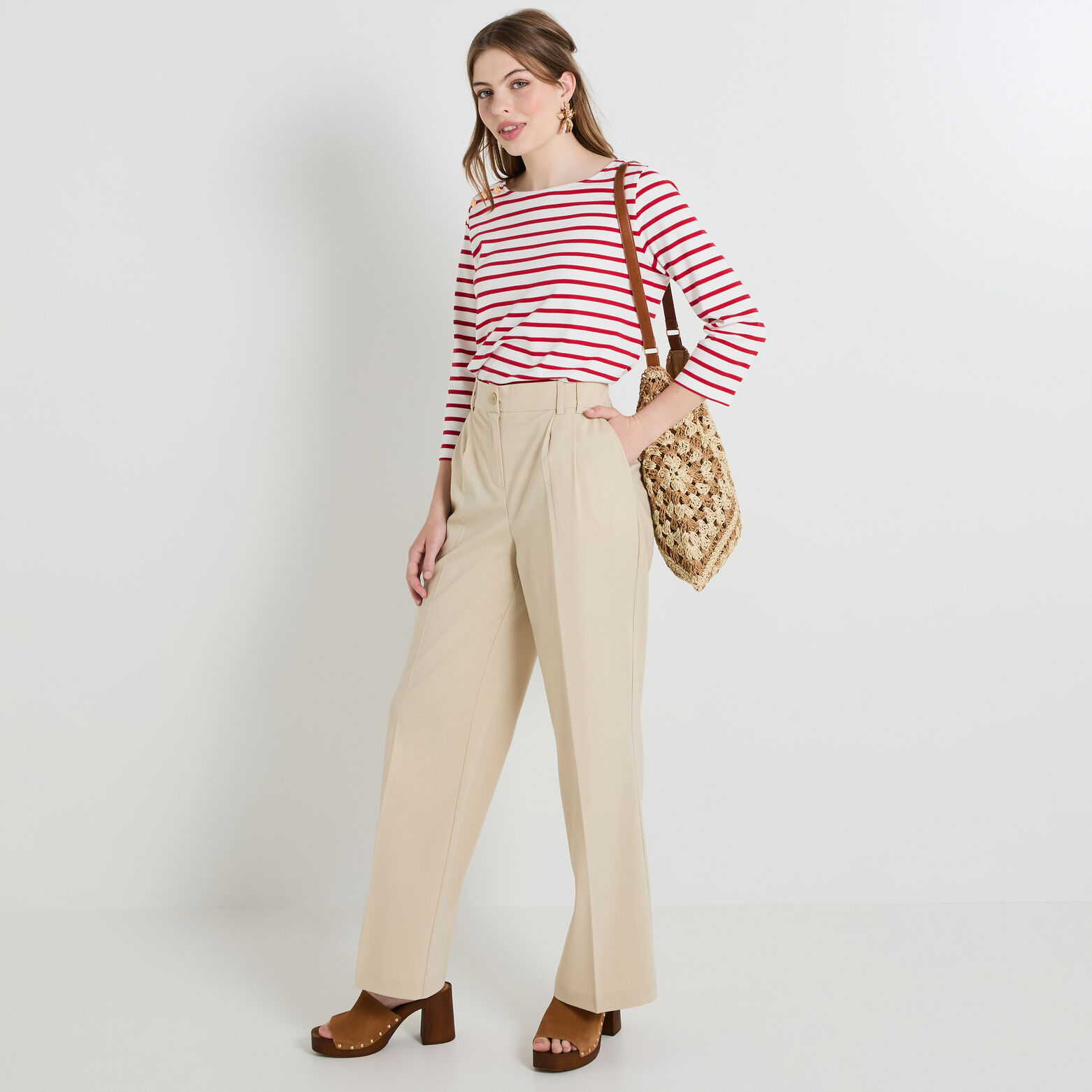 T-shirt col bateau femme