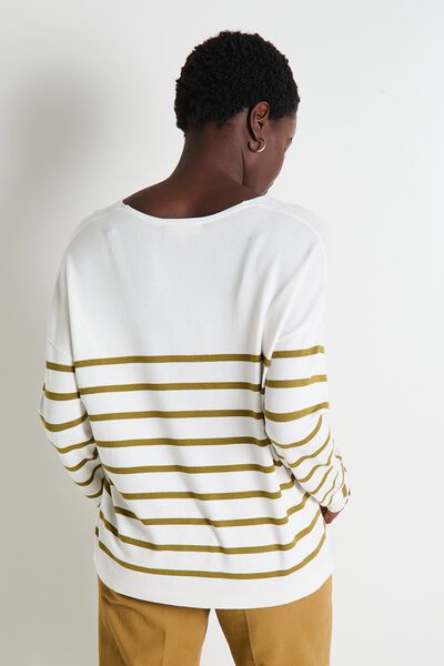 Pull col V femme