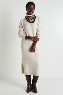 Robe pull col roulé femme