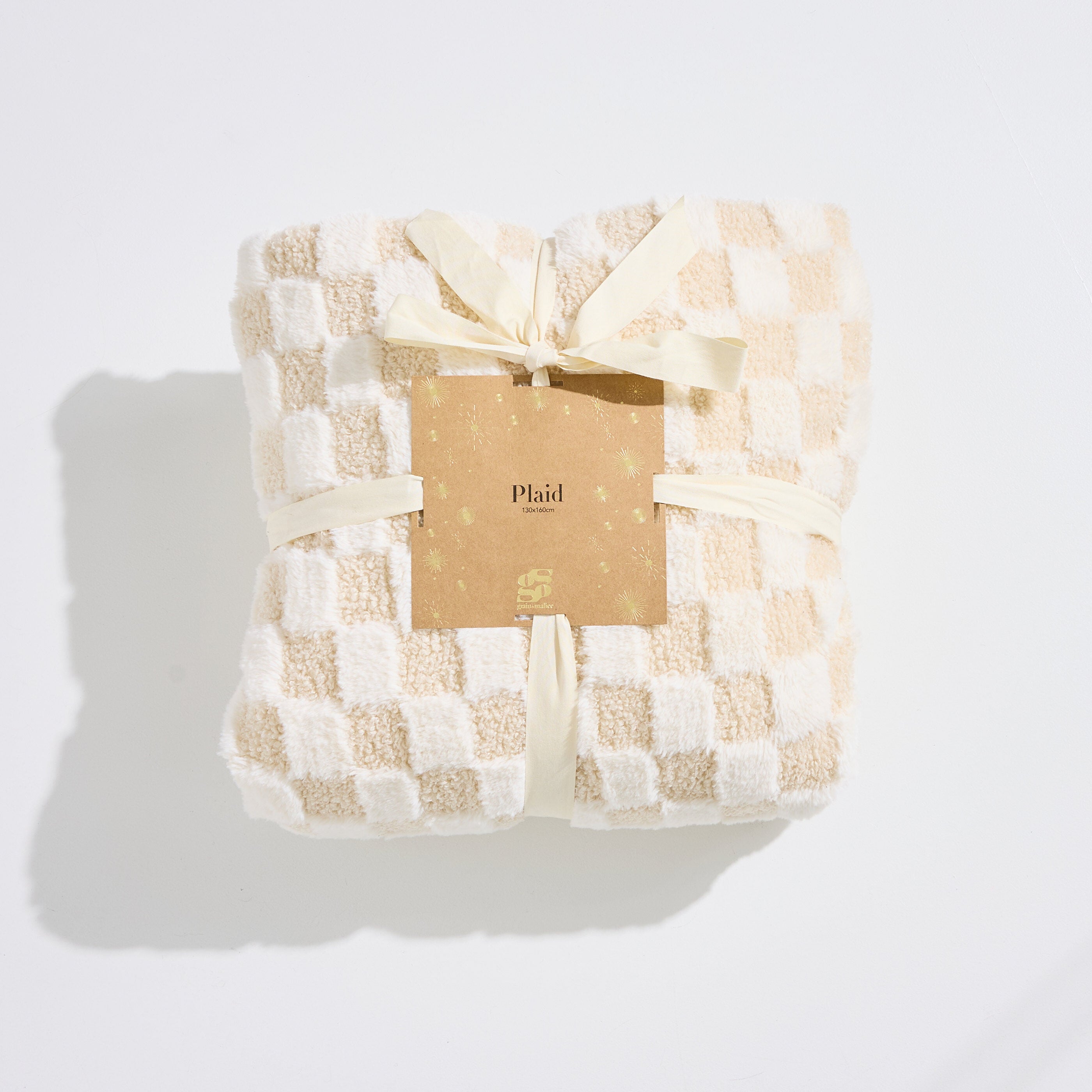 Plaid doux motif damier