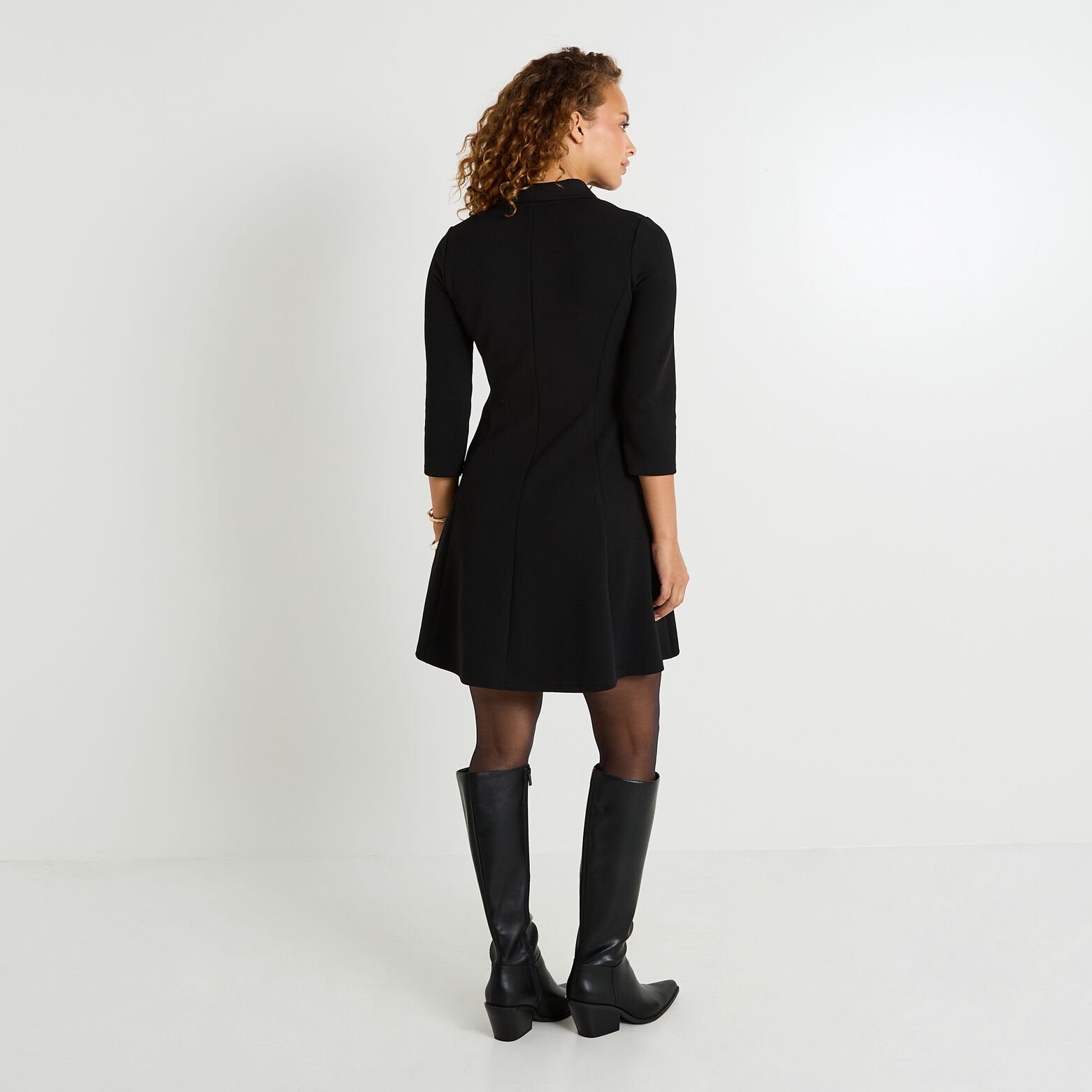 Robe trapèze en maille milano 