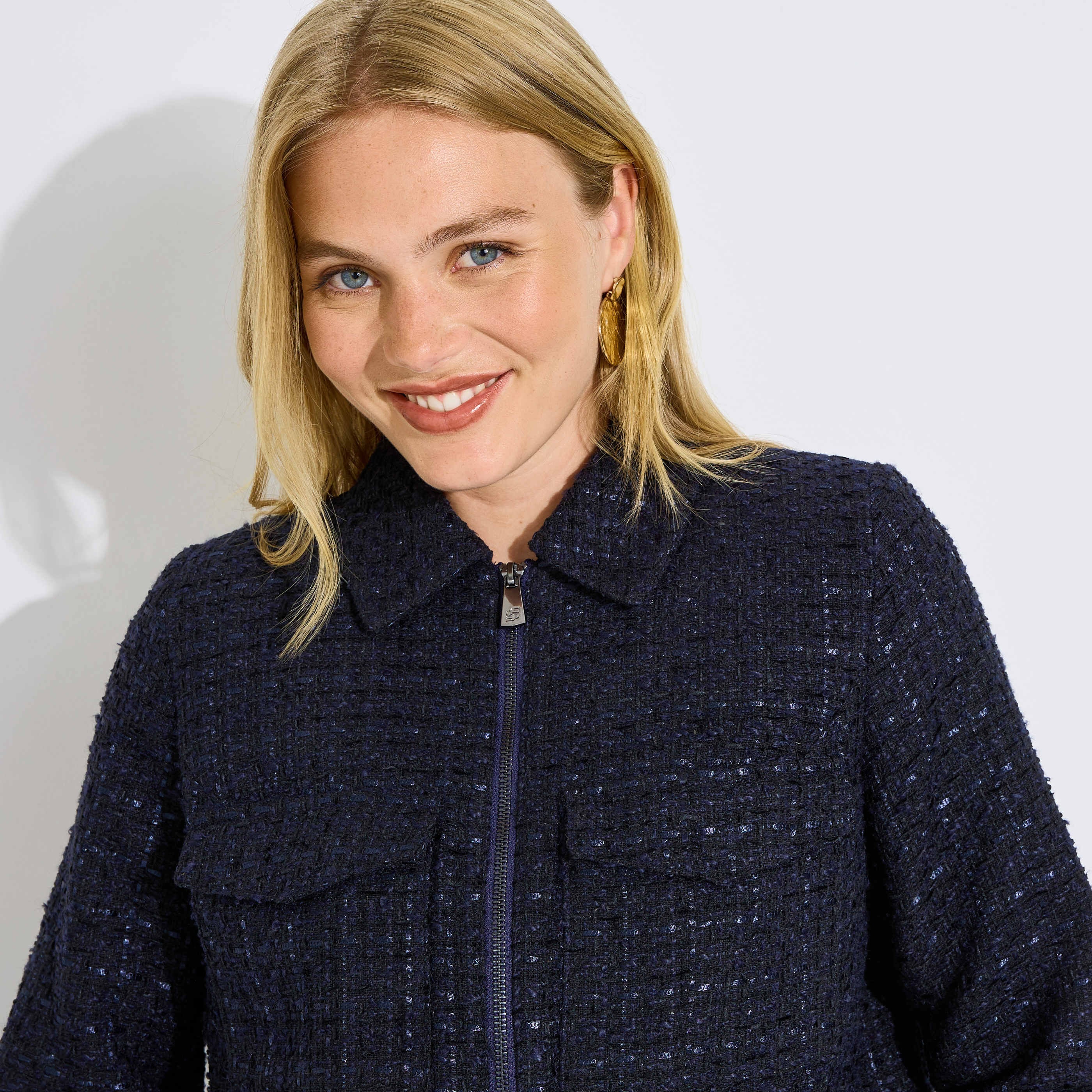 Veste zip manches longues femme