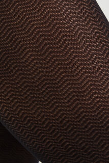 Collant semi opaque chevrons femme