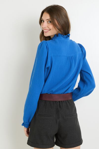 Chemisier col montant femme