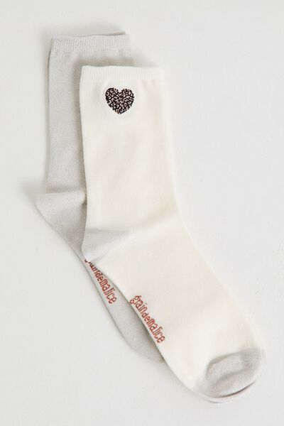 Lot de 2 paires de chaussettes femme