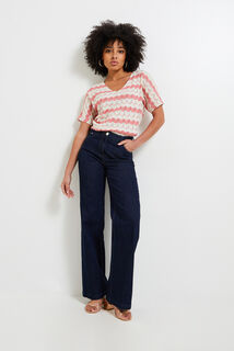 Pull maille ajourée femme