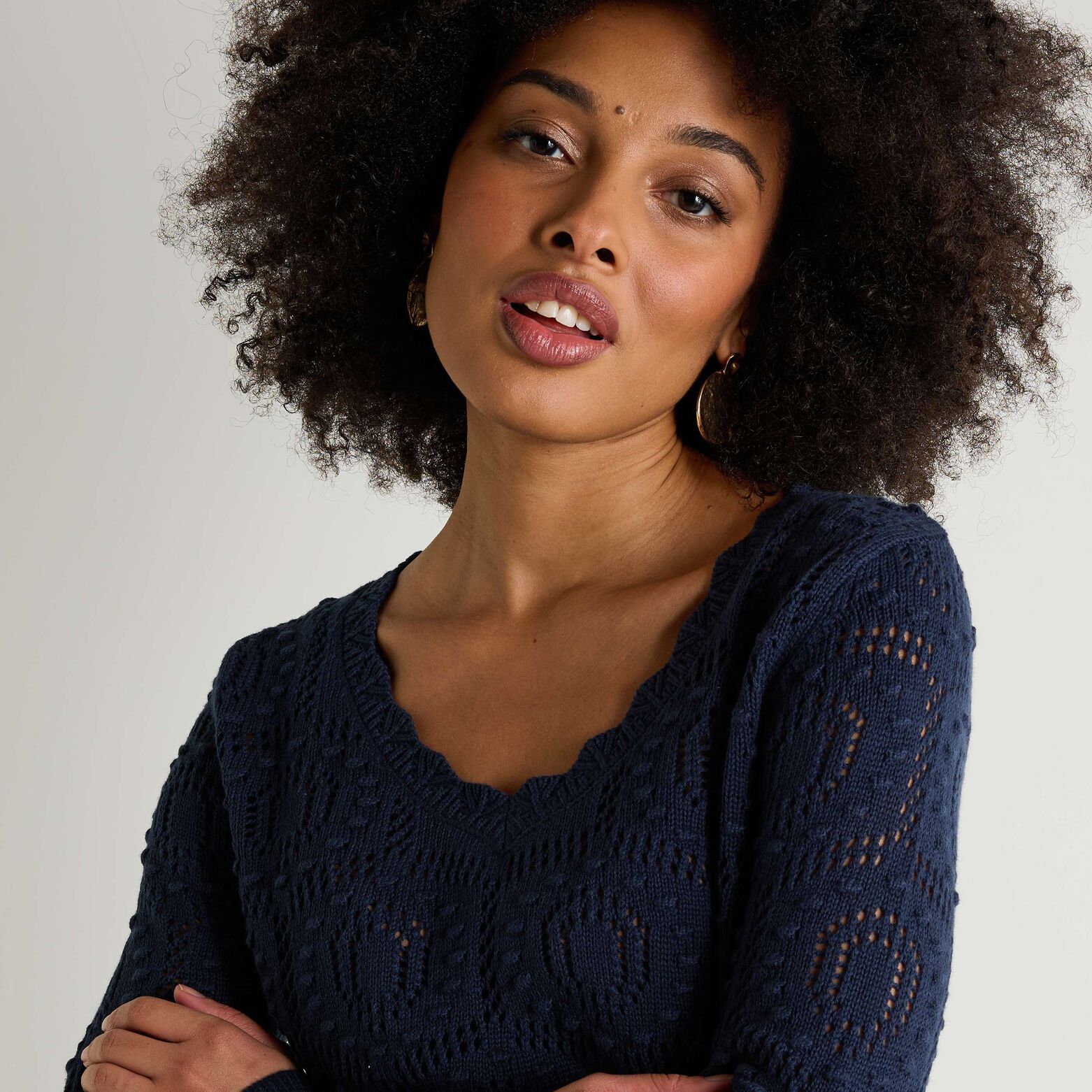 Pull jeux de points femme