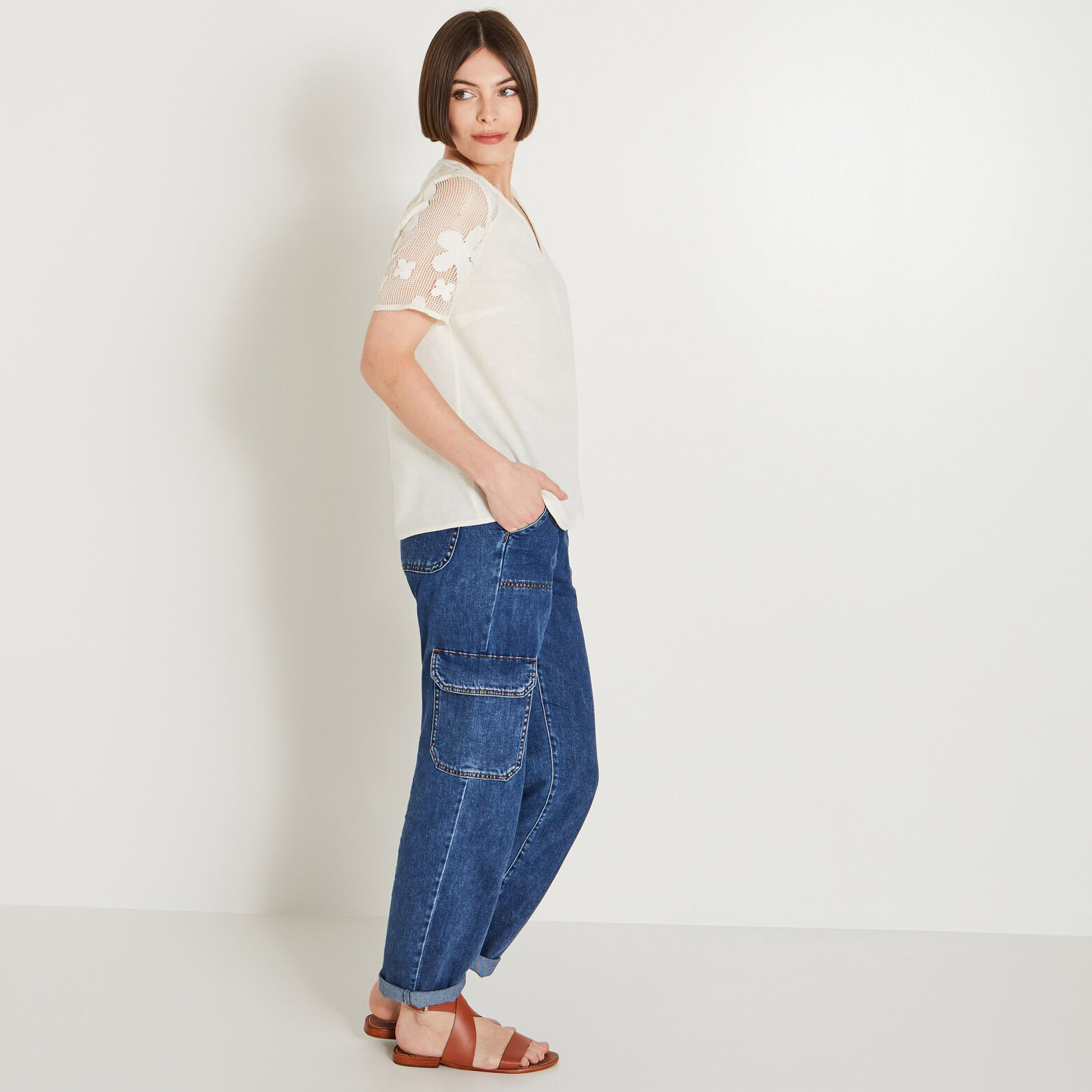 Blouse manches courtes femme