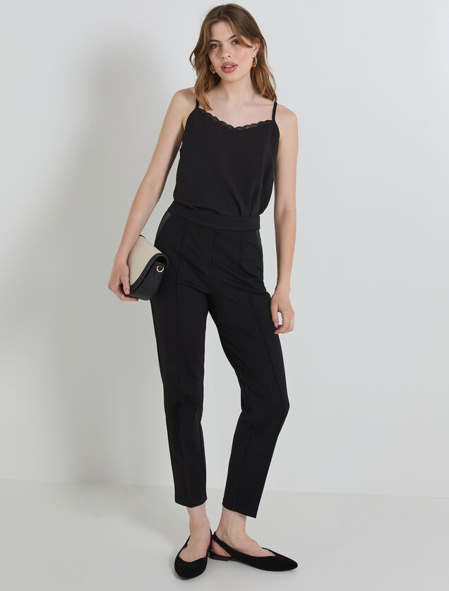 Pantalon cigarette stretch femme