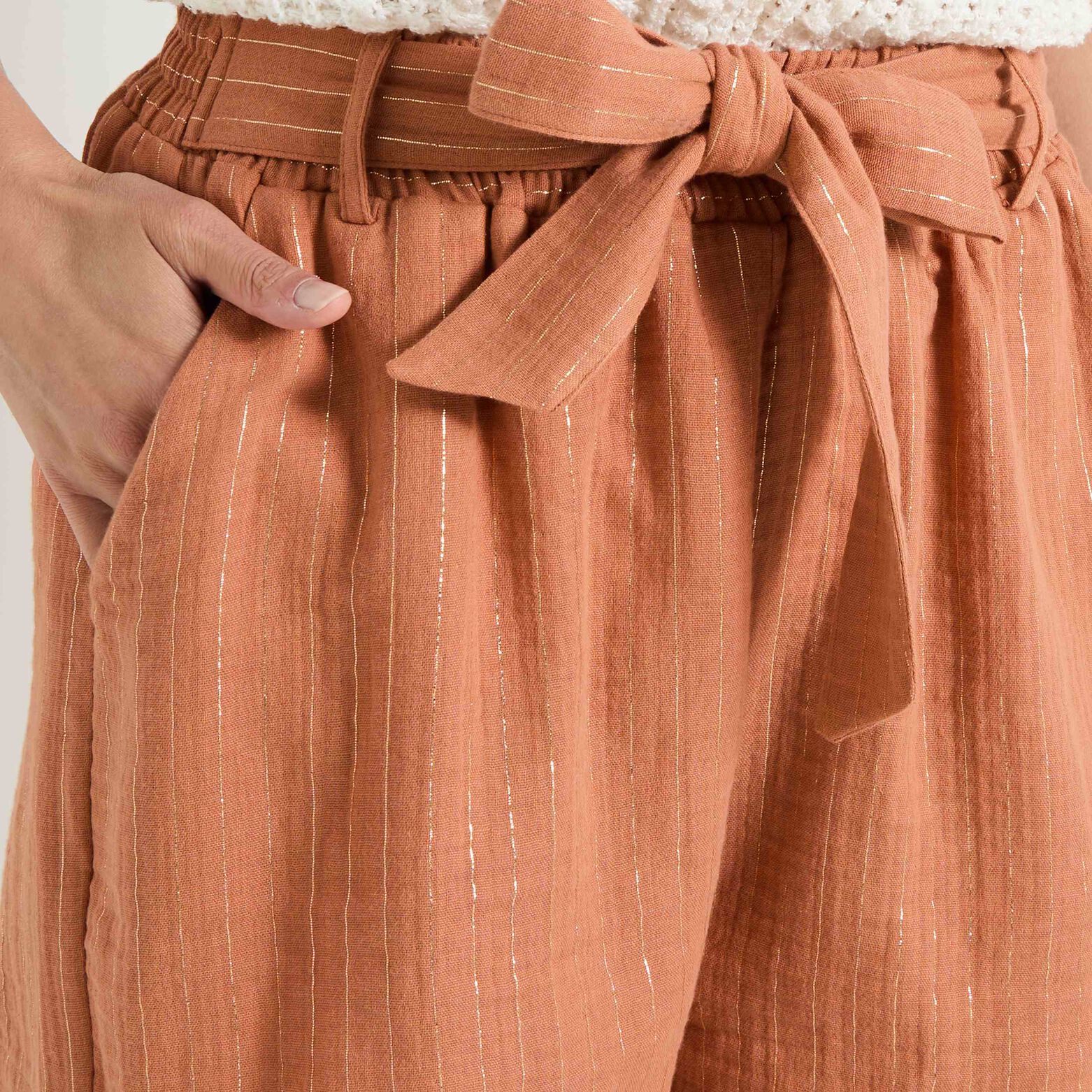 Short gaze de coton femme