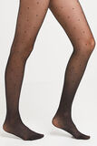Collant noir plumetis femme