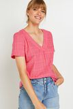 Blouse manches courtes femme
