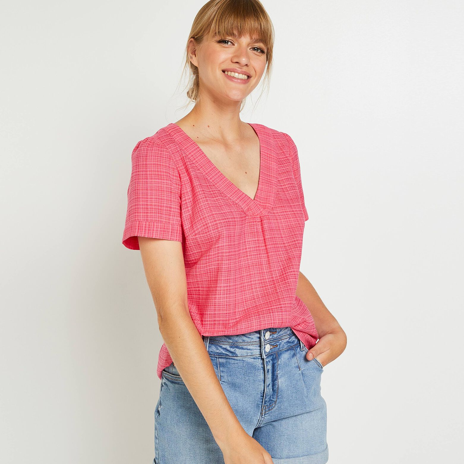 Blouse manches courtes femme