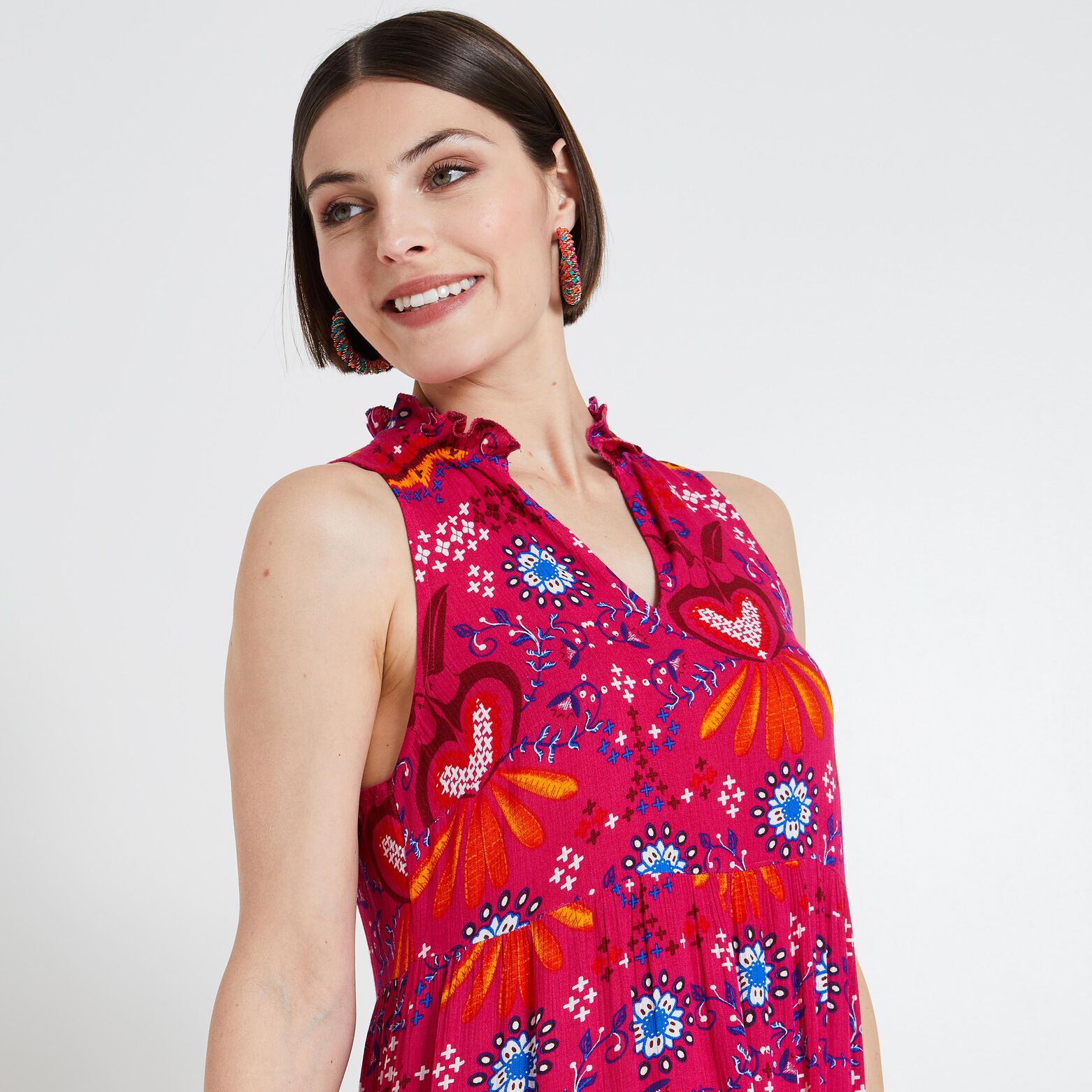 Robe longue imprimée