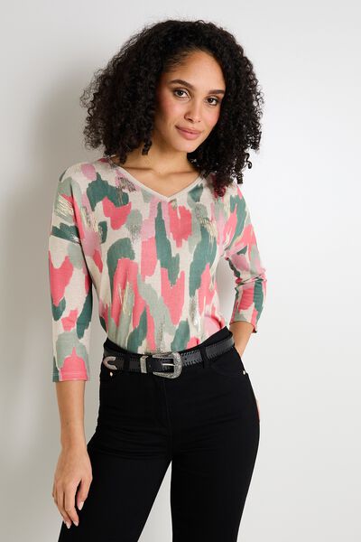 T-shirt col V femme