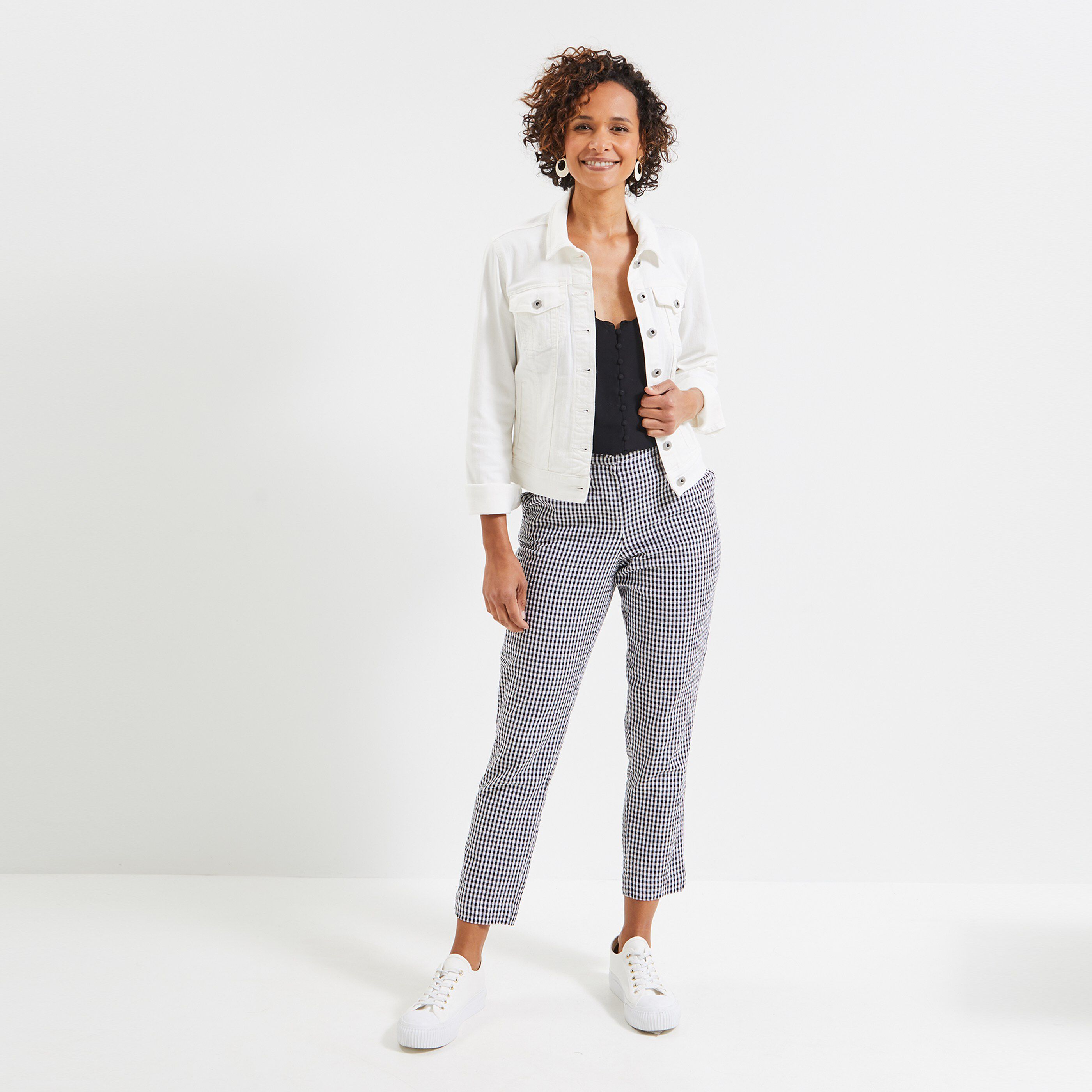 Pantalon cigarette vichy femme Graindemalice