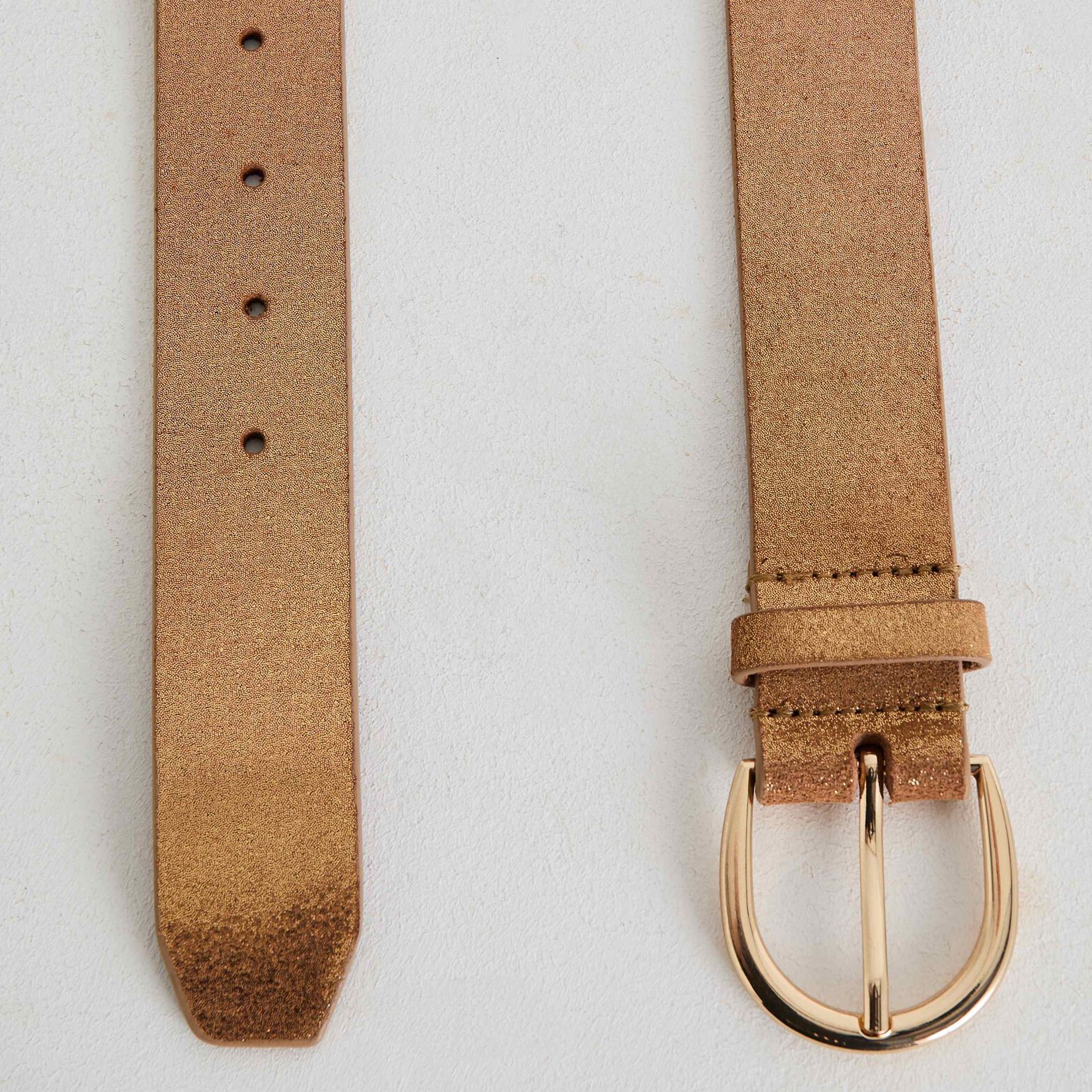Ceinture croûte de cuir irisé femme