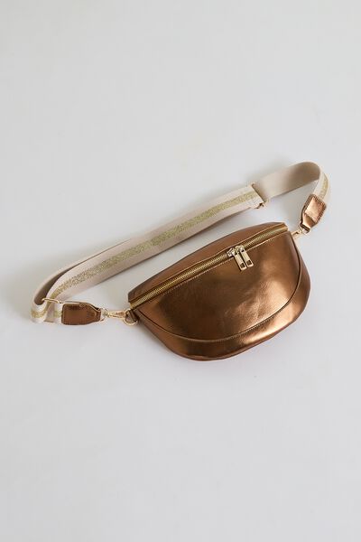 Sac banane croûte de cuir femme