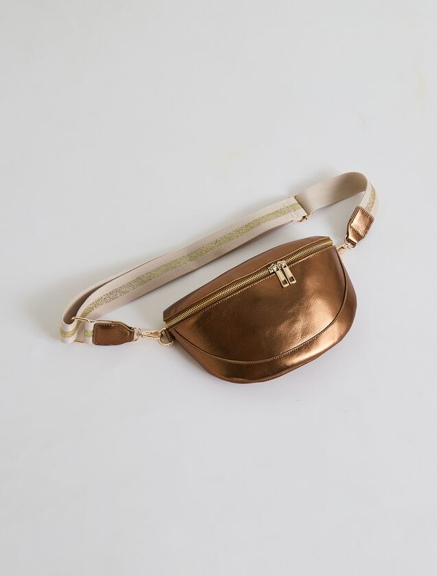 Sac banane croûte de cuir femme