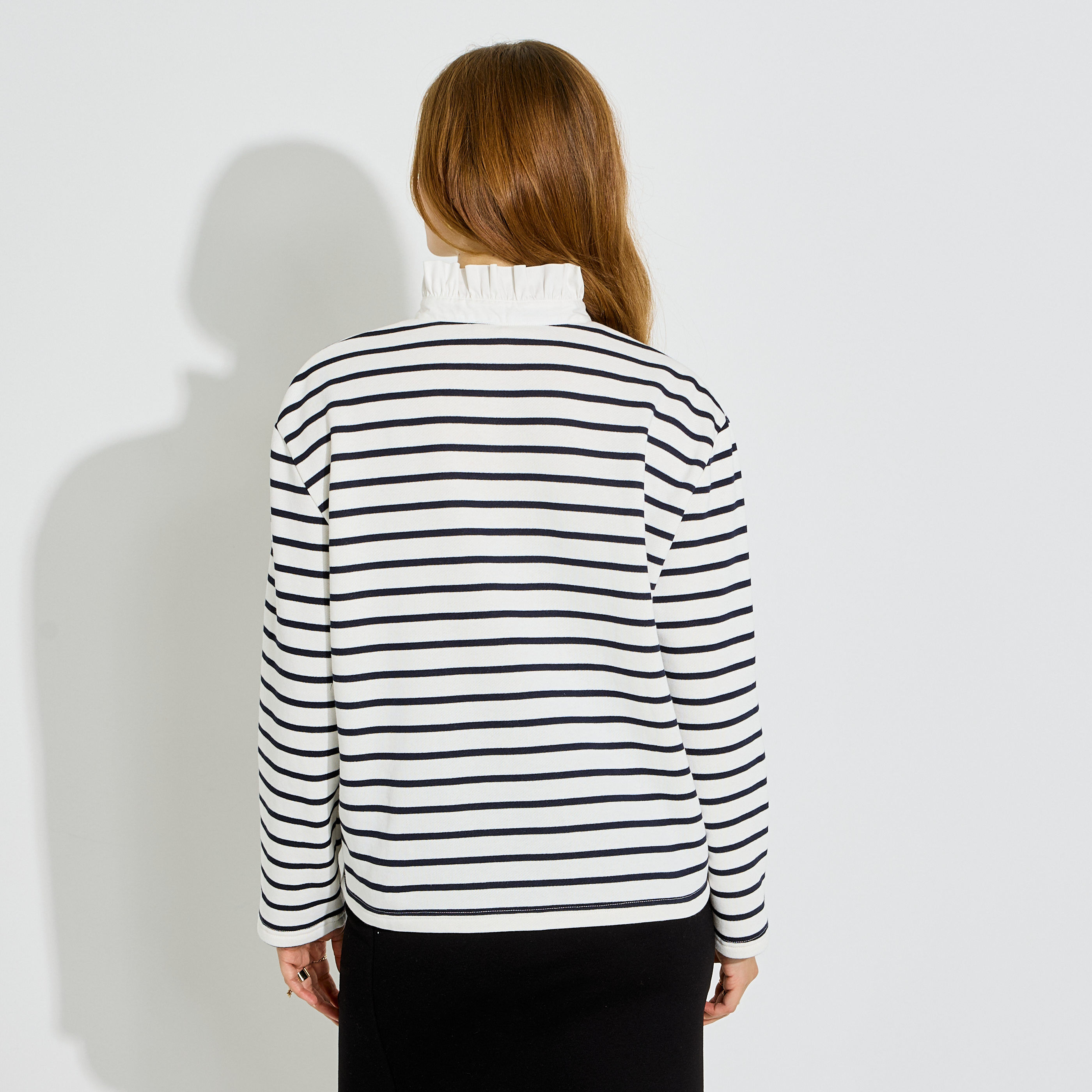 T-shirt ray&eacute; manches longues femme
