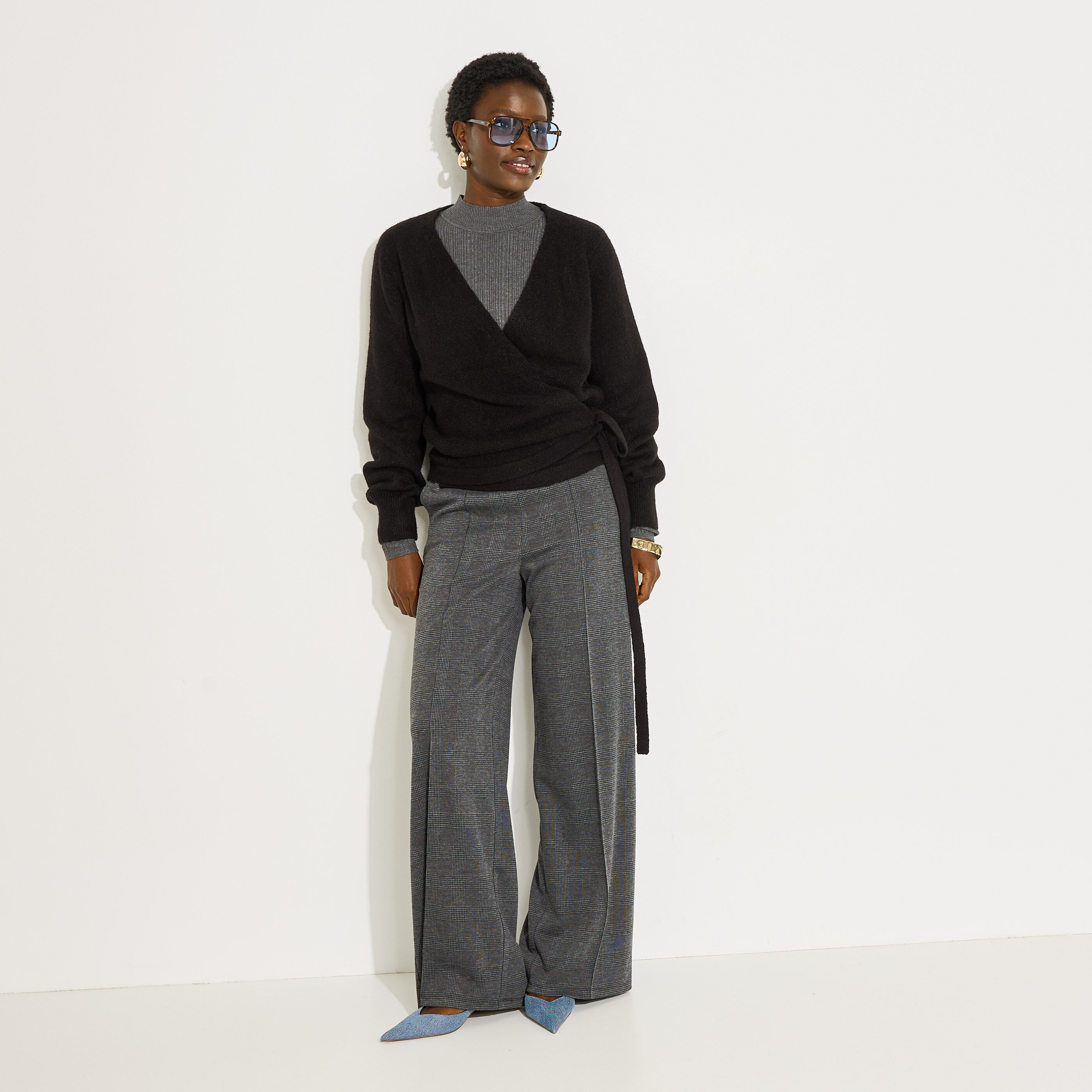 Gilet cache-c&oelig;ur en maille femme