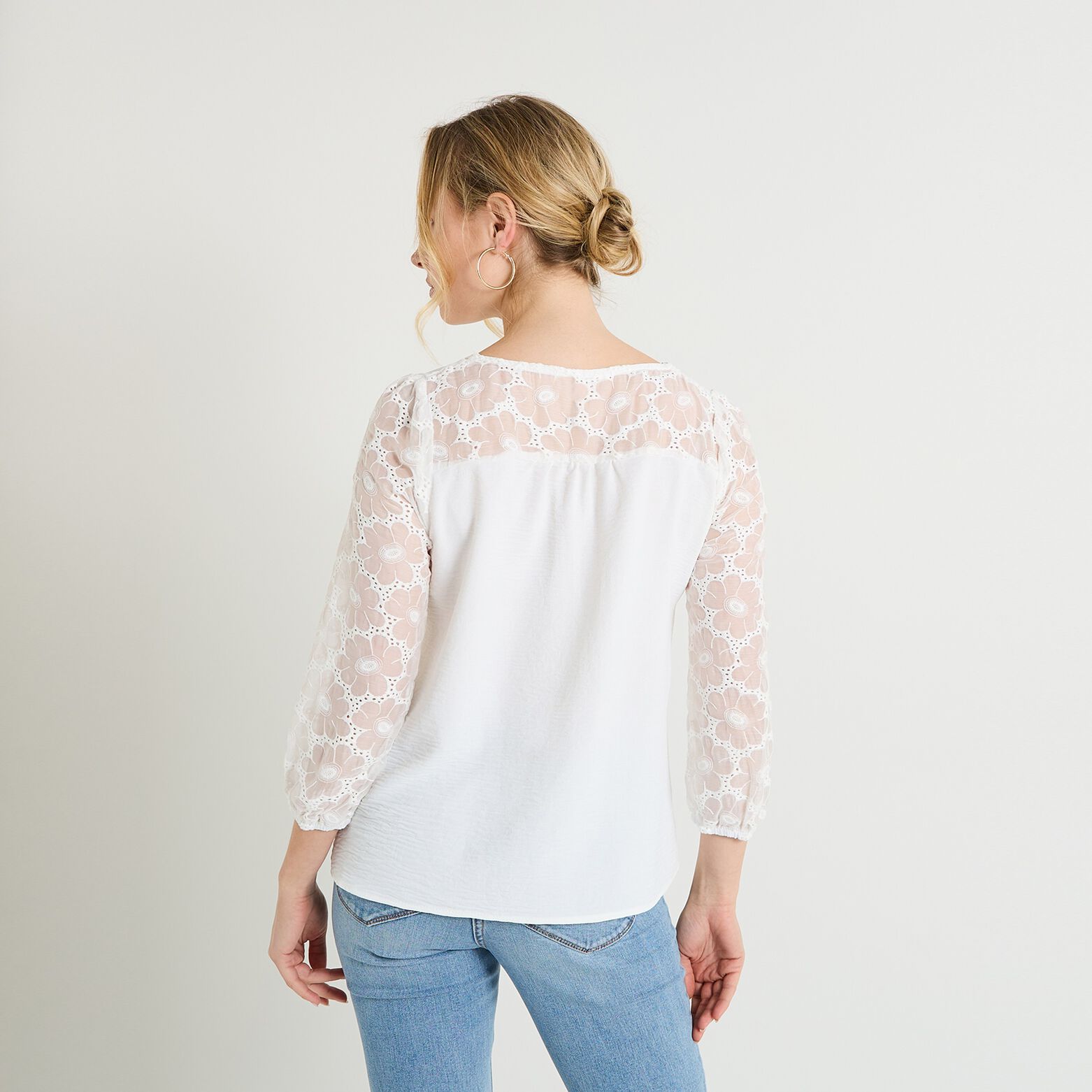 Blouse à manches fantaisie femme