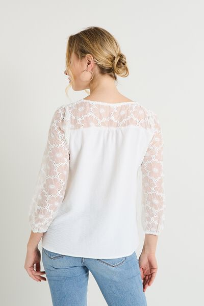 Blouse à manches fantaisie femme