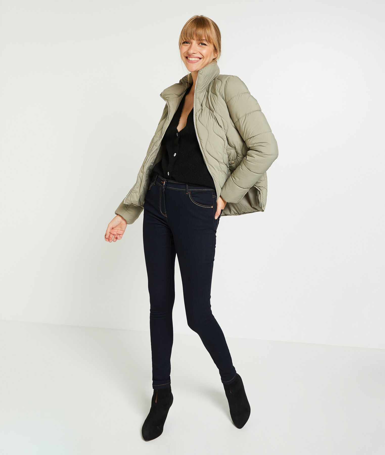 Gilet col V femme