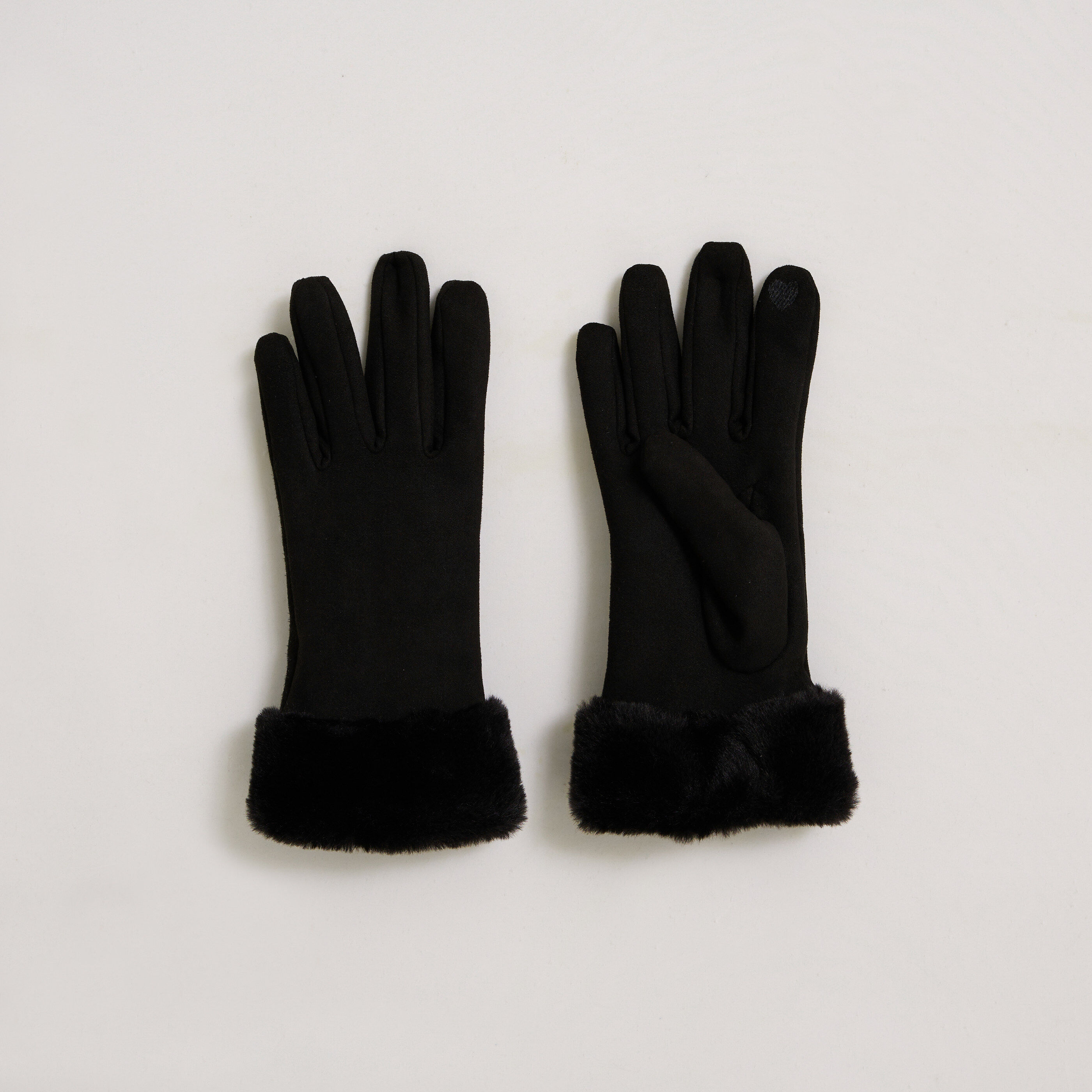 Gants fourr&eacute;s &agrave; revers femme